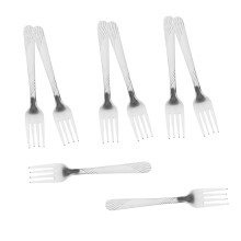 Stainless Steel Fork Set 8 Piece Durable Dinner Forks for Dining and Barbecue Home and Restaurant Use