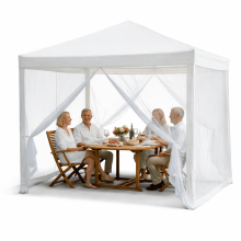 Outdoor Garden Gazebo with Mosquito Netting 3x3m, UV Protection & Waterproof Canopy
