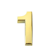 Gold 4 Inch House Number 7, Bright Gold Finish, WeatherResistant Door Address Numbers for Home