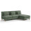 Dripex Corduroy Seater Sofa with Reversible Chaise Lounge 1