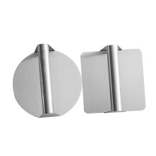 2pcs Stainless Steel Burger Press Set for BBQ, Nonstick Patty Maker with Round and Square Shapes