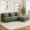 Dripex Corduroy Seater Sofa with Reversible Chaise Lounge 3