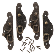 2pcs Antique Jewelry Box Latch Set, Vintage Drawer Lock with Heart Design and Durable Metal Closure