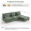 Dripex Corduroy Seater Sofa with Reversible Chaise Lounge 4