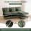 Dripex Corduroy Seater Sofa with Reversible Chaise Lounge 8