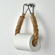 Woven Rope Toilet Paper and Towel Holder 2 in 1 Design SpaceSaving Easy Hanging Bathroom H