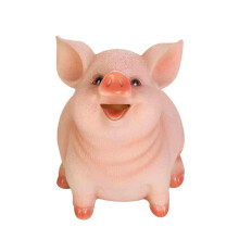 Orange Resin Piggy Bank for Kids, Unbreakable Coin Bank Gift with Pig Shape, 5.51x4.72in
