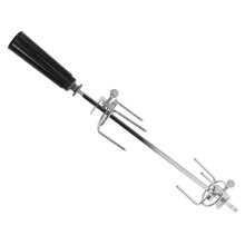 Heavy Duty BBQ Rotisserie Fork and Spit Rod Set, 360 Even Roasting for Chicken Grill and Outdoor Parties