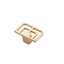 Vintage Matte Gold Brass Cabinet Handles and Drawer Pulls for Kitchen Furniture, Gold Single Hole