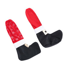 Christmas Chair Leg Covers Snowflake Design, Festive Furniture Leg Protectors for Dining Chairs 2Pcs