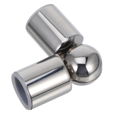 Stainless Steel Curtain Rod Connector Elbow for Bay Windows, Secure Rod Alignment and Durable Support