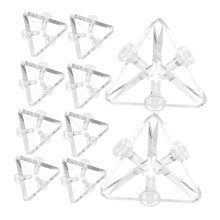 12pcs Acrylic Corner Brackets Transparent Right Angle Connectors for Display Cases and Furniture