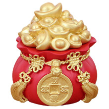 Feng Shui Coin Bank Lucky Money Bag Piggy Bank with Dual Purpose Design for Home and Office Decor