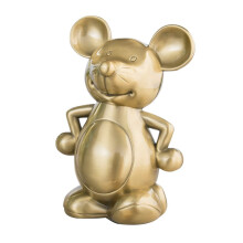 European Style Mouse Piggy Bank for Kids, Large Cute Akimbo Animal Money Box Home Decoration Gift