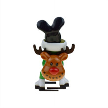 Wind Up Santa Toy with Walking Action Christmas Clockwork Santa Claus Elk Figurine Green Holiday Decor