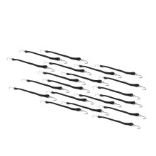 Heavy Duty Bungee Cords with Rustproof Steel Hooks 15 Inch Rubber Tarp Straps 20 Pack for Outdoor Cargo