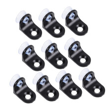 10pcs Glass Shelf Brackets with Suction Cups, Durable Zinc Alloy Wall Mounted Holders for Bathroom and Kitchen