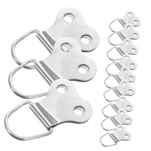 100pcs Silver Iron Picture Frame Hanger Rings with Secure DualHole Design for Wall Art and Gallery Display