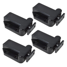 4pcs Push to Open Cabinet Drawer Latch Set, Self Locking Clip with Spring, Handle Furniture Catch