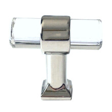 71/8 Inch Clear Acrylic Cabinet Pulls with Durable Chrome Finish, Modern Drawer Handles Set