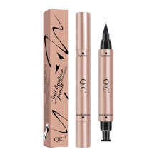 Waterproof Double Head Eyeliner Pen with Quick Wing Stamp, 2 in 1 Long Lasting Smudge Resistant Formula (05# Red)