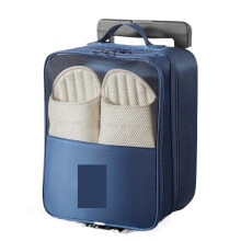 4pcs Waterproof Travel Shoe Bag with Drawstring Closure, Large Capacity Organizer for Sneakers and Slippers Blue