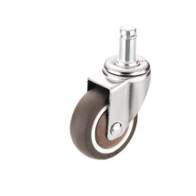 5Pack 2 Inch Rubber Office Chair Caster Wheels, Silent 360 Smooth Rolling Circlip Style