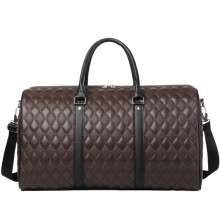 2 in 1 Convertible Travel Duffel Bag, Waterproof PU Leather Garment Weekender Carry On with Shoe Compartment for Women and Men