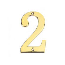 3 Inch Gold House Numbers Zinc Alloy Modern Metal Address Sign Weather Resistant for Outdoor Wall Decor