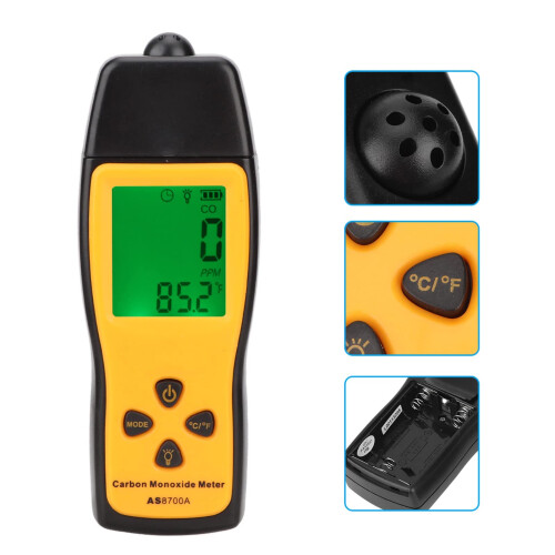 Handheld Carbon Monoxide Detector with  Precision Detection, Digital Display, Portable CO Gas Analyzer 1000ppm 2