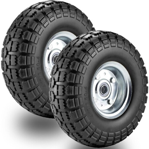 Rubber wheelbarrow wheels 4.10/3.50-4 2 pcs