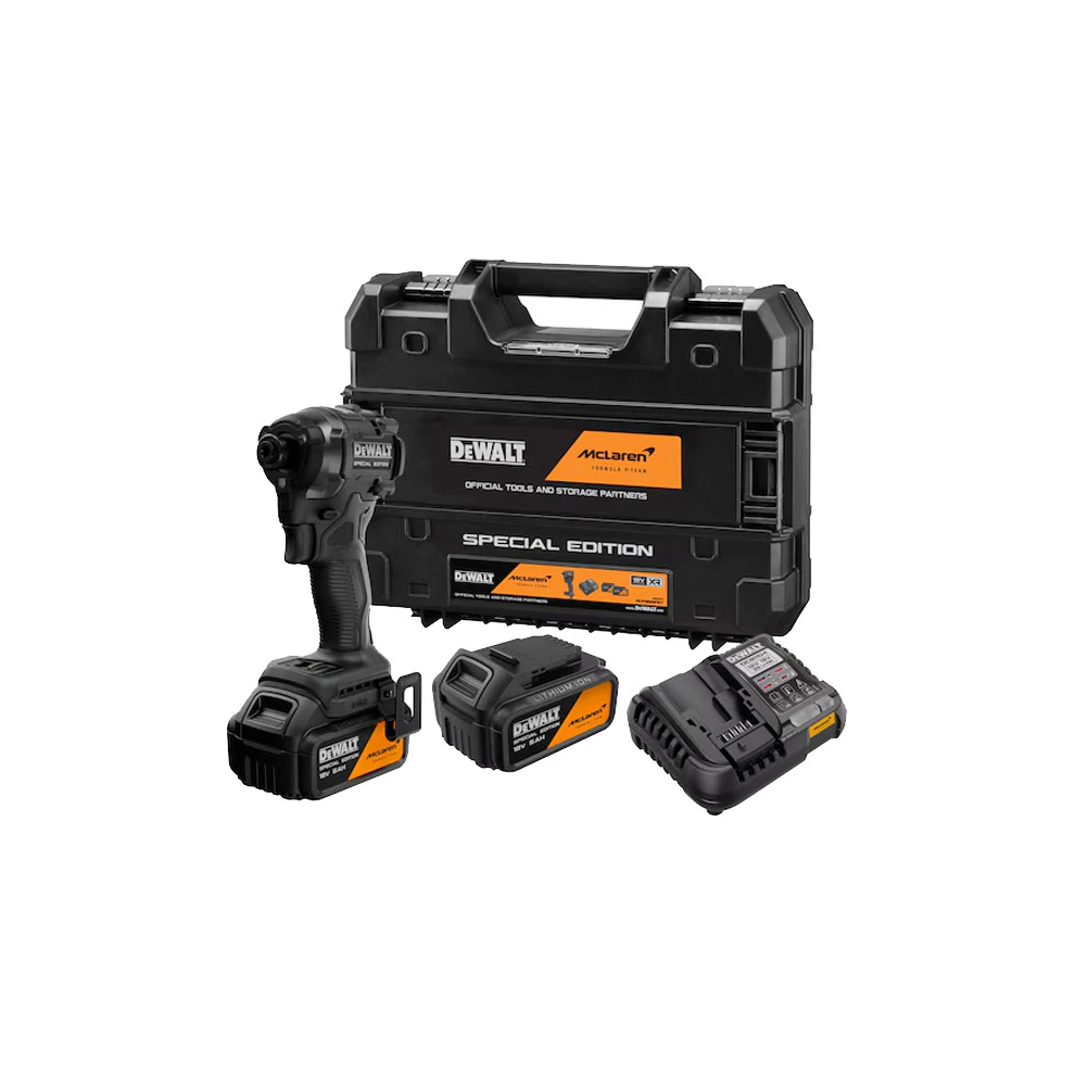 Dewalt X Mclaren F1 Special Edition Xr Brushless Impact Driver Kit (2X 5Ah) 18V Dcf86mp2t