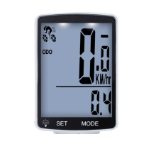 FlyFlise Computer de bicicletă wireless cu ecran LCD, vitezometru, kilometraj IPX6