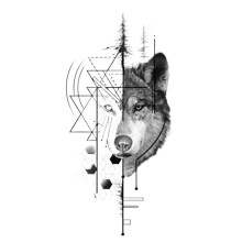 Waterproof Temporary Wolf Tattoo Stickers for Men and Women, Realistic Long Lasting Body Art