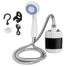 Doccia portatile da esterno, soffione ricaricabile tramite USB, pompa elettrica a getto d'acqua per doccia esterna.