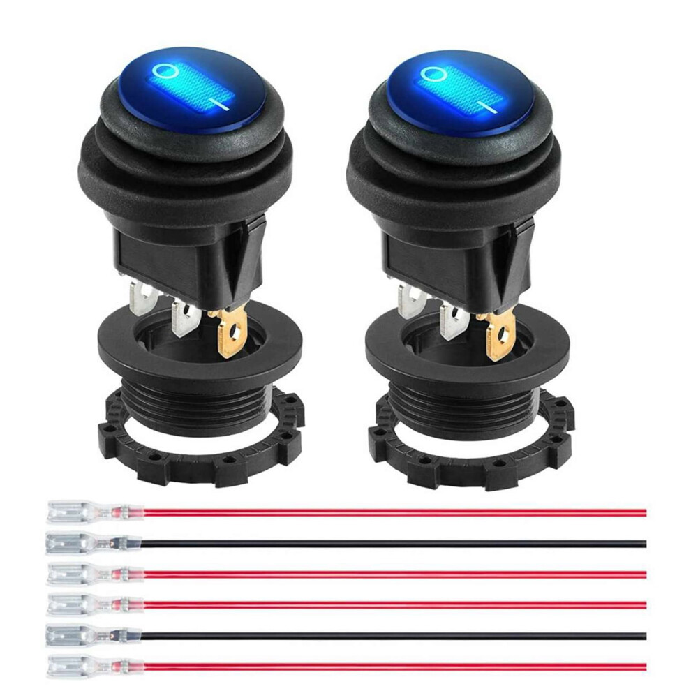 12V 20A 3 Pin Toggle Rocker Switch With Led For Car Marine Boat Light 9301715074067