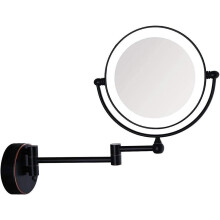 8 Inch Wall Mounted Bathroom Mirror, Double Sided Round 7X Magnifying Makeup and Shaving Mirror