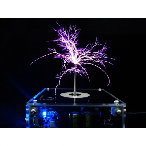 Ηχείο πλάσματος Music Tesla Coil Arc με δυνατότητα αφής, ασύρματη μετάδοση, μαύρο, με φω 2