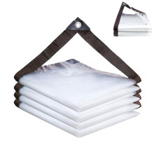 16x16 FT Clear Waterproof Tarp Heavy Duty Plastic Sheet with Reinforced Edges for Roof Garden and Outdoor Protection