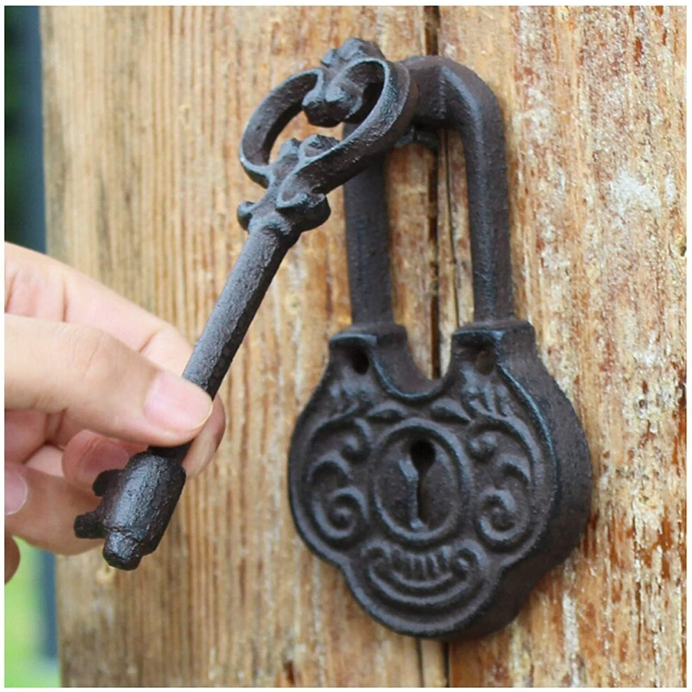 Antique Gold Cast Iron Door Knocker And Rustic Front Door Pull Handle For Barn Or Garden Gate 9771547058519