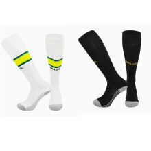 (M, Brazil) 2 Pack set 2026 World Football Long Socks for Kids boys Junior Grip Breathable Cushioned Training Activewear Socks- Home and Away