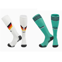 (M, Germany) 2 Pack set 2026 World Football Long Socks for Kids boys Junior Grip Breathable Cushioned Training Activewear Socks- Home and Away
