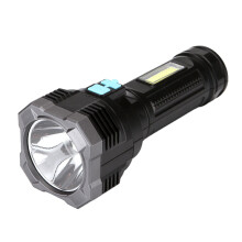 Dobíjecí vysoce výkonná LED svítilna s bočním světlem COB, 4 režimy