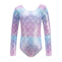 Jente-trikot i ett stykke, fargerikt dansetøy, lilla, 160 cm