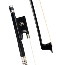 4/4 Carbon Fiber Violin Bow for Beginners with Ebony Frog, Balanced Comfortable Handling