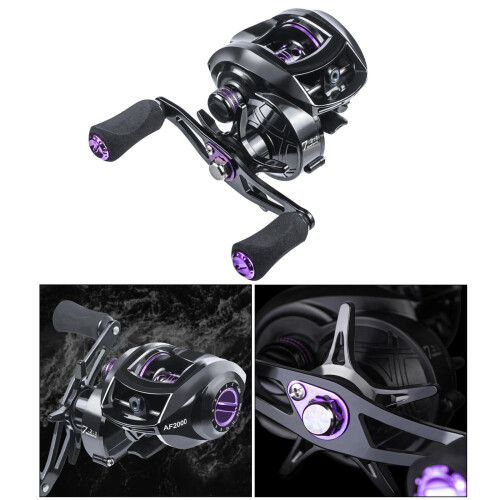 Baitcasting Reel 7.2:1 Gear Ratio 17.6 lbs Black 2