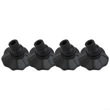 4 Pack Camping Chair Leg Pads 13mm NonSlip AntiSink Feet Covers for Folding Chairs Outdoor Durable Protection Black