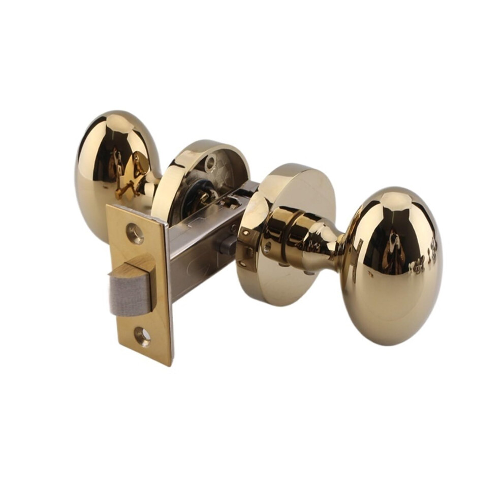 Interior Door Lock With Golden Ball Handle, Silent Light Luxury Bathroom Door Lock, Golden Finish 9771547058946