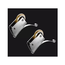 Sliding Door Roller Replacement with Durable Copper Wheel, Smooth Silent Wardrobe Door Pulley (2 Wheels)