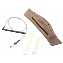 Rosewood Bridge Piezo Bridge Zadelmoer voor Ukelele 4-Snarige Gitaar Onderdelen Muziekinstrumenten Accessoires